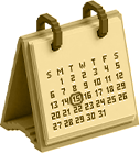 Calendar with scheduled projects